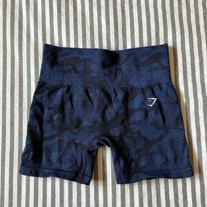 Gymshark Dark Blue Camo Seamless Shorts